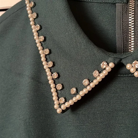 Kate Spade Green Diamanté Collar Dress. NWT - Picture 7 of 13